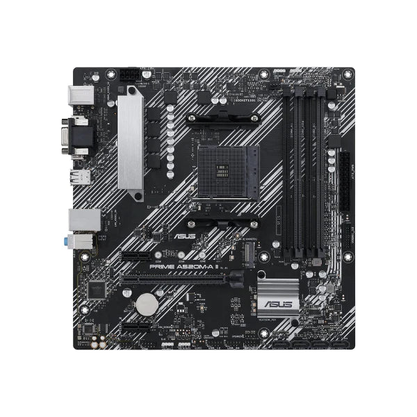 Tarjeta Madre ASUS Prime A520M-A II/CSM. Motherboard AMD AM4(3rd Gen Ryzen) microATX Memory,M.2 1Gb Ethernet, DP/HDMI 2.1/D-Sub, 4K@60HZ USB3