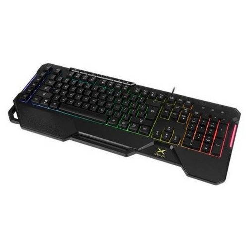 Teclado Delux Usb K9600 Gaming Negro + RGB