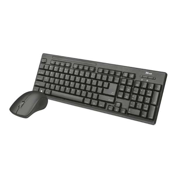 teclado y mouse inalambrico trust ziva color negro