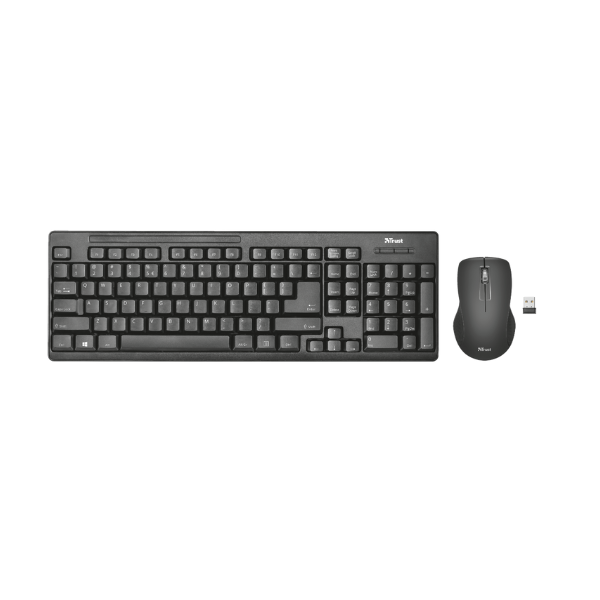 teclado y mouse inalambrico trust ziva color negro