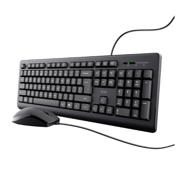 teclado y mouse trust color negro