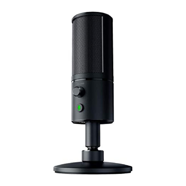 Microfono Razer Seiren X USB Streaming Pro montaje de choque integrado patrón de captación cardiódicos Aluminum Black