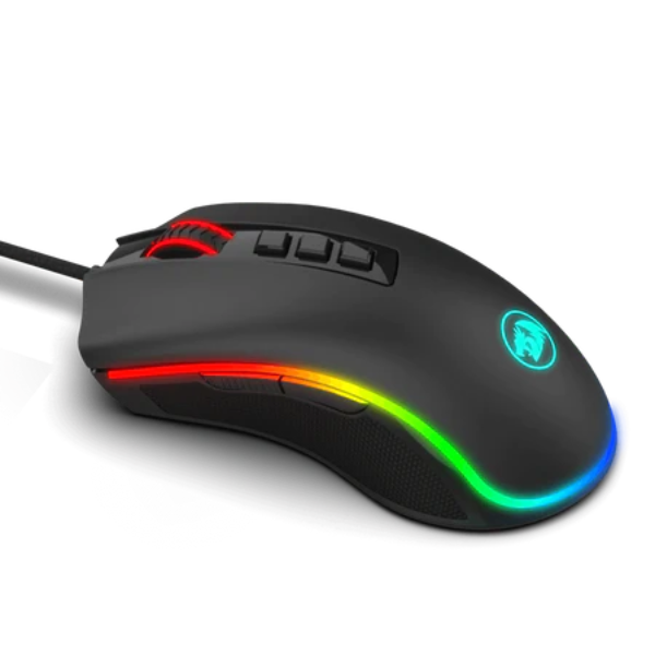Mouse Redragon M711 Cobra Gaming RGB de 16.8 millones de colores Croma, 10.000 DPI, 7 botones programables