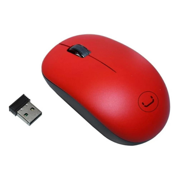 Mouse Unno Tekno MS6526RD Curves Inalambrico Rojo
