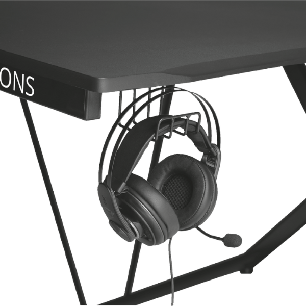 Escritorio Trust GXT 711 Dominus Gaming Marco Acero Sobre Mesa Mdf 116