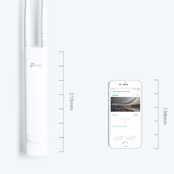 punto de acceso para exteriores dos antenas tp-link